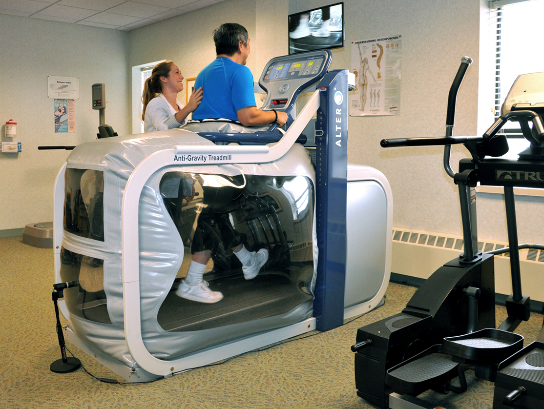 Whittier Rehabilitation Hospital in Bradford is now the region’s first rehab hospital to offer the Anti-Gravity Treadmill®