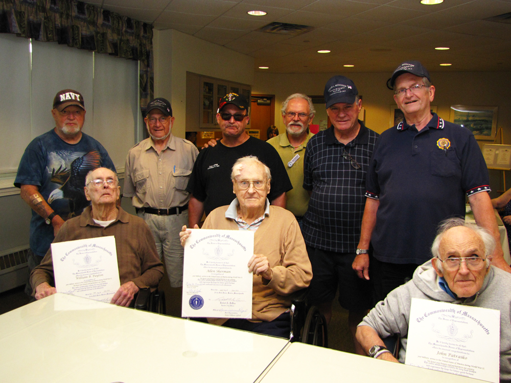 WWII Veterans at Nemasket Healthcare Center were honored with citations for their service