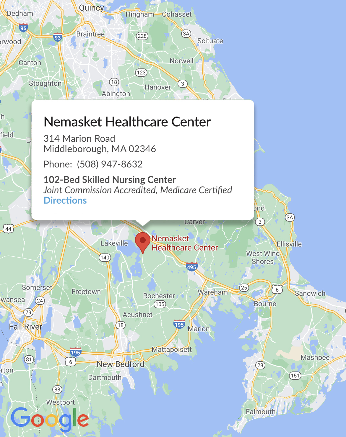 , Nemasket Healthcare Center Middleborough, MA