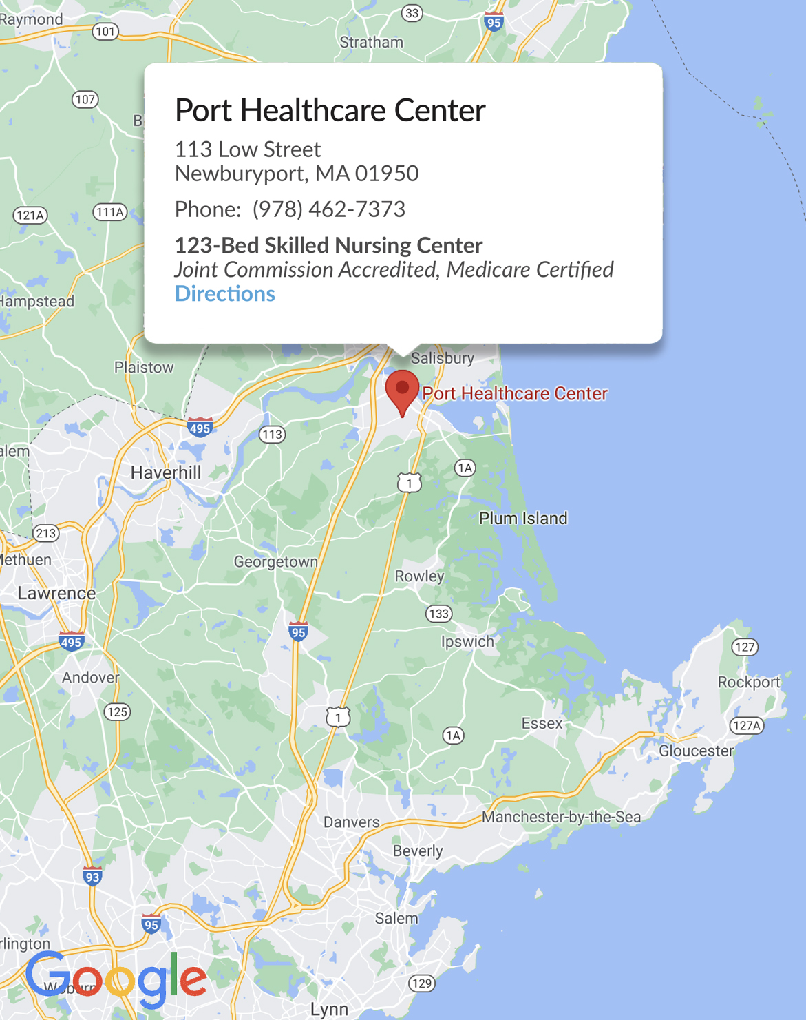 Skilled Nursing Facility, Port Healthcare Center Newburyport, MA
