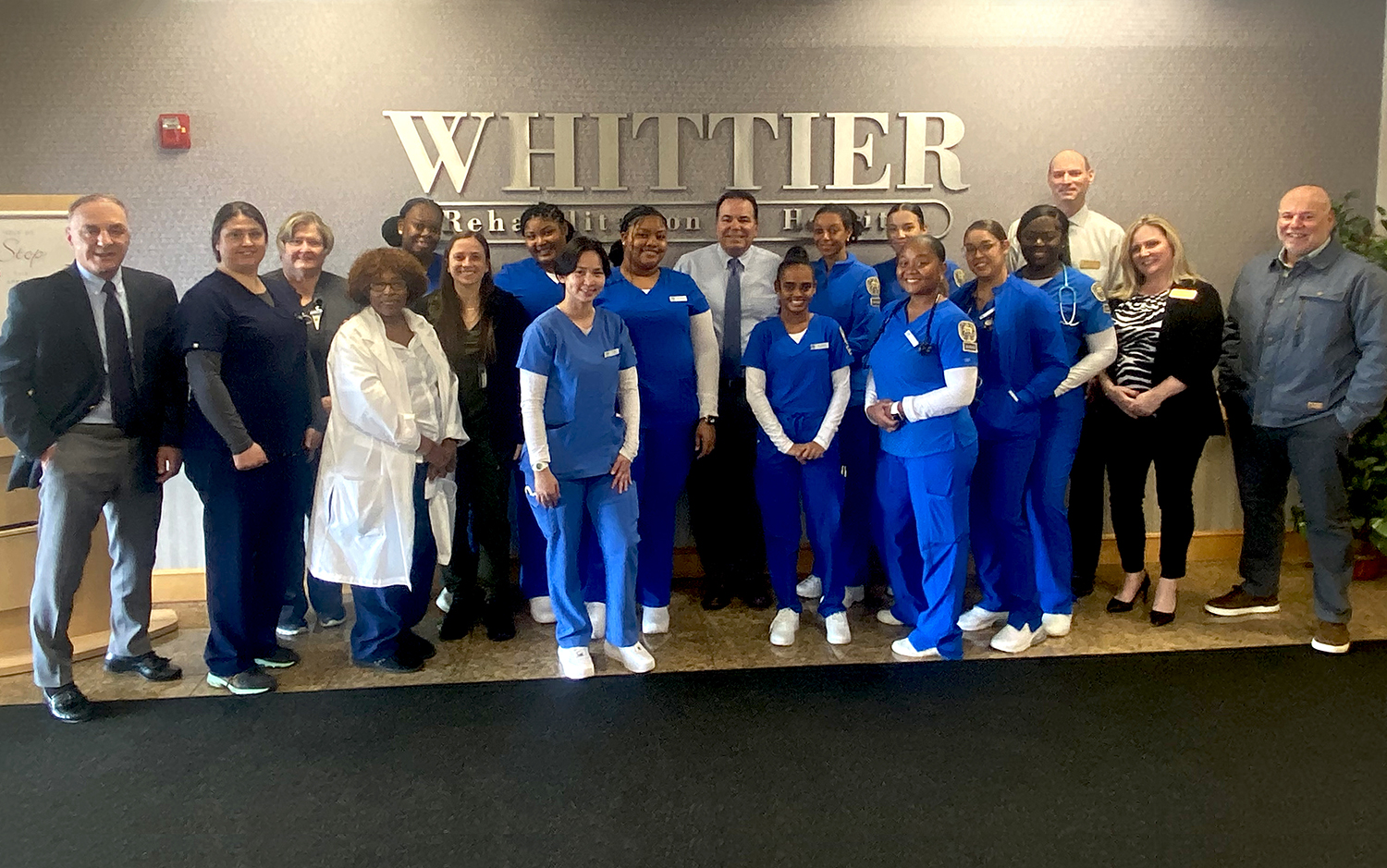 Nursing students from the University of the Virgin Islands travel to Massachusetts for clinical rotations in a study abroad experience at Whittier Rehabilitation Hospital-Bradford.